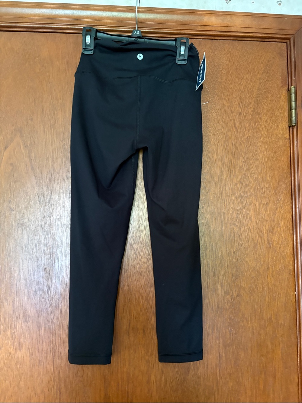 90 Degree By Reflex Black Womens Athletic Leggings